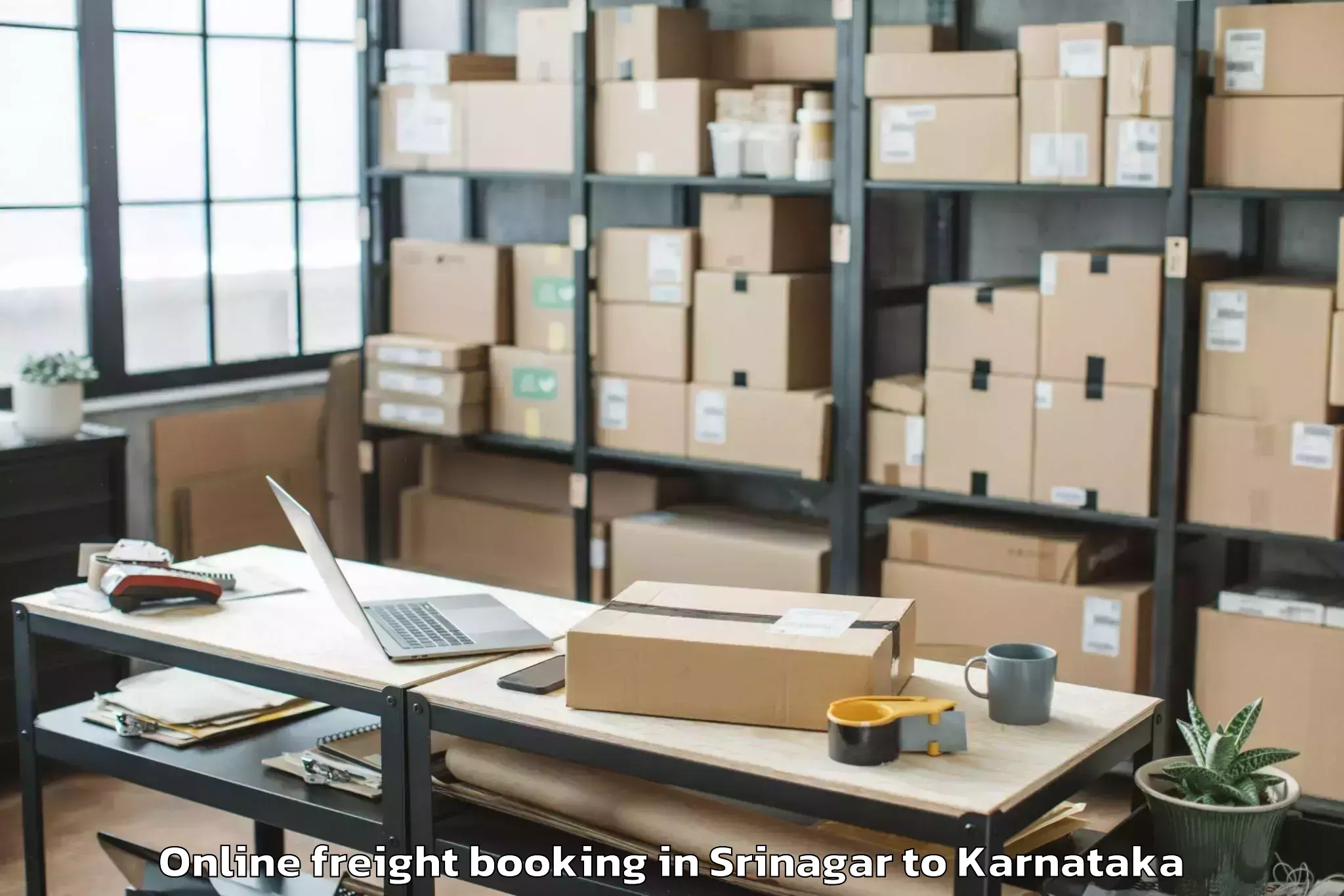 Book Srinagar to Huliyar Online Freight Booking Online